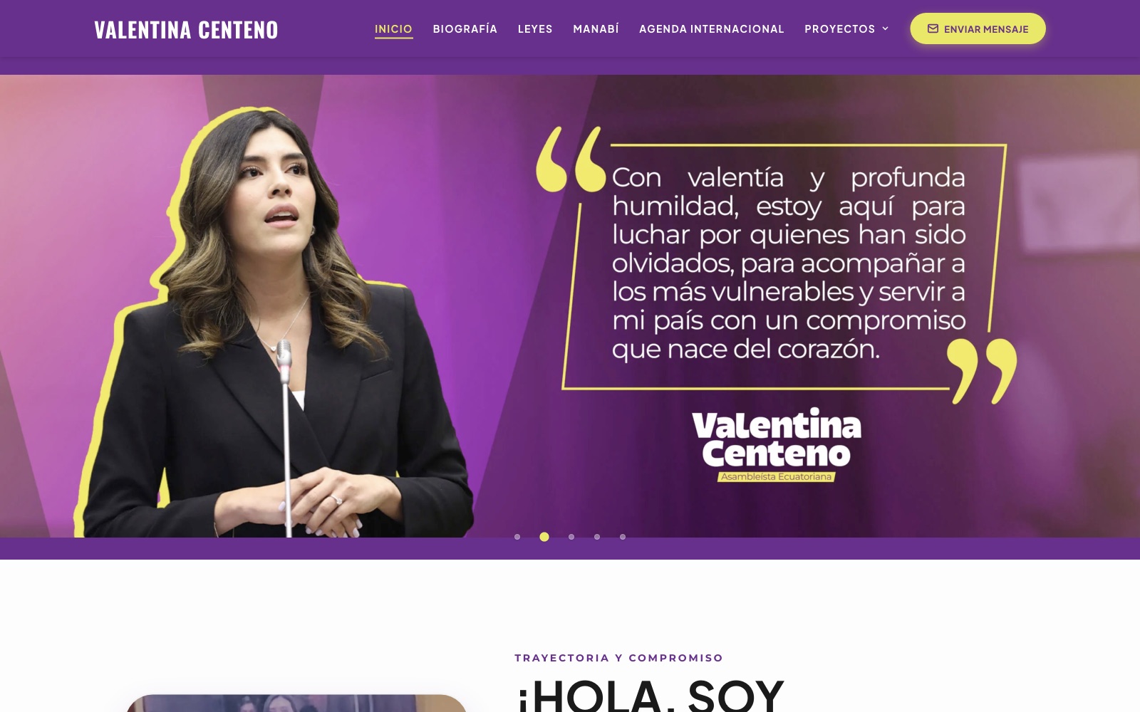 Captura de la plataforma de la asambleísta Valentina Centeno